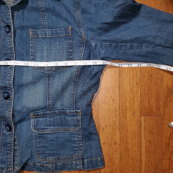 St. John's Bay Stretch Blue Jean Jacket - Picture 7 of 9